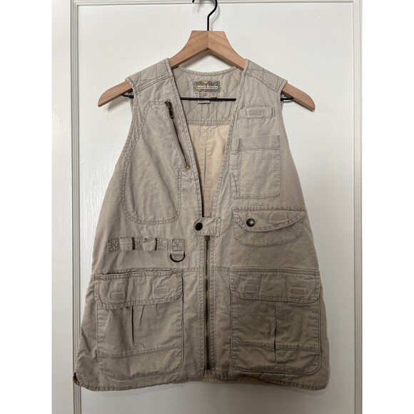 Royal Robbins Vintage 90s Hiking Safari Fishing Tan Vest Men's Size S Small - Picture 1 of 12